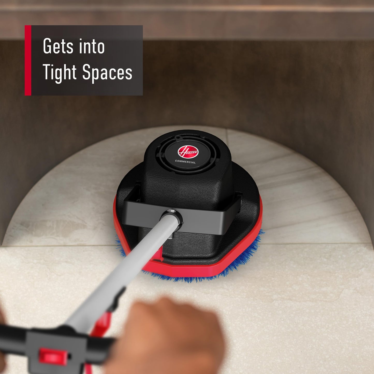 Hoover Commercial Orbiter Hard Floor Cleaner Machine, Multi-Purpose Hardwood Wood Laminate Carpet Tile Concrete Grout Marble Floor Cleaning, CH80100, Black