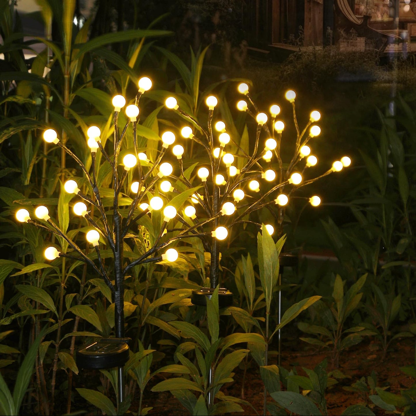 Laladeyek Solar Tree Shaped LED Lights Decorative Solar Lights for Garden Lawn Ornaments Outdoor Waterproof Charging Design Have 80 Lights Perfect for Garden Deals and Beautifying Outdoor Spaces