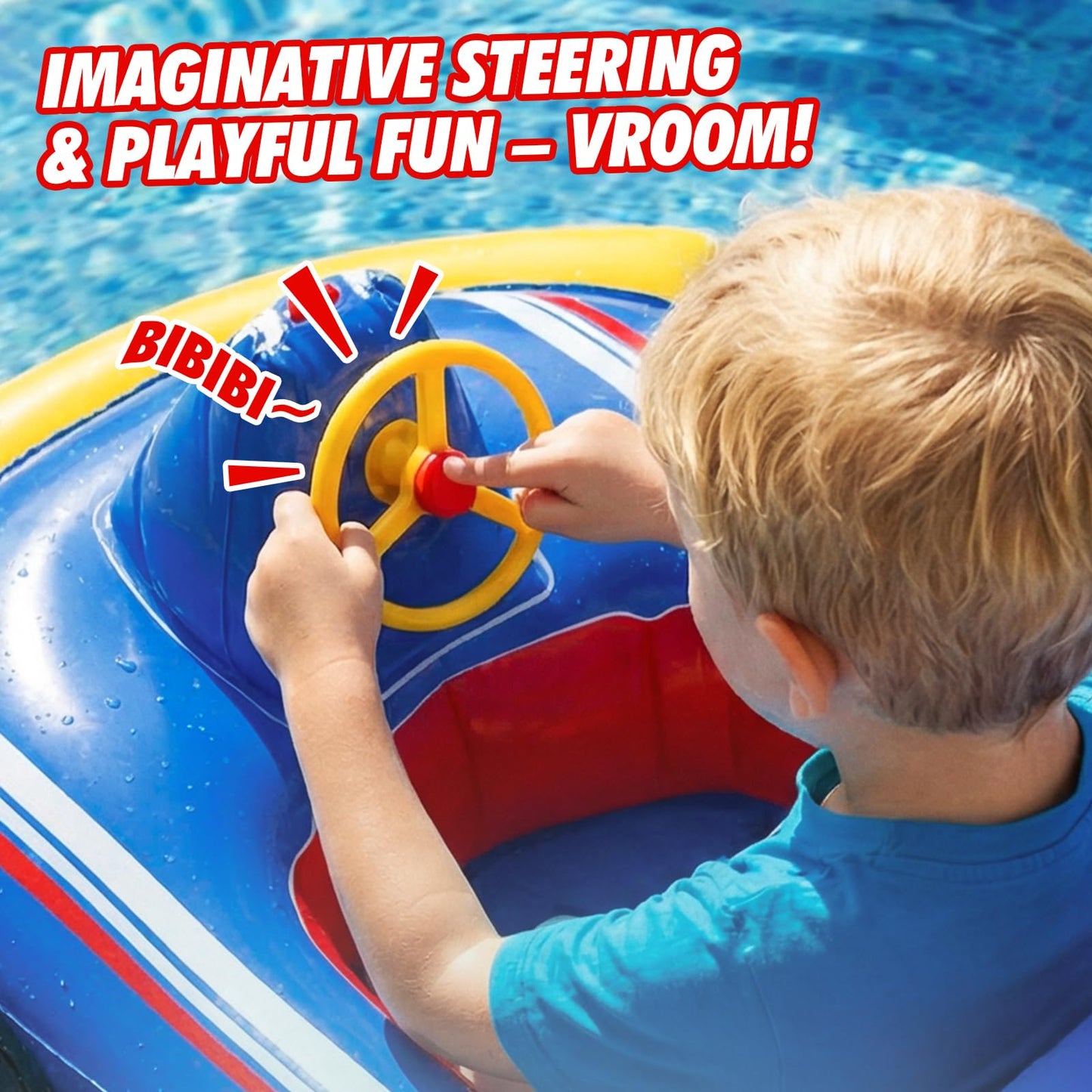 Lehoo Castle Kids Pool Floats with Water Gun, Pool Toys for Kids Ages 3-8, Inflatable Ride-on Toddler Pool Float Outdoor Summer Beach Water Toys for Boys and Girls