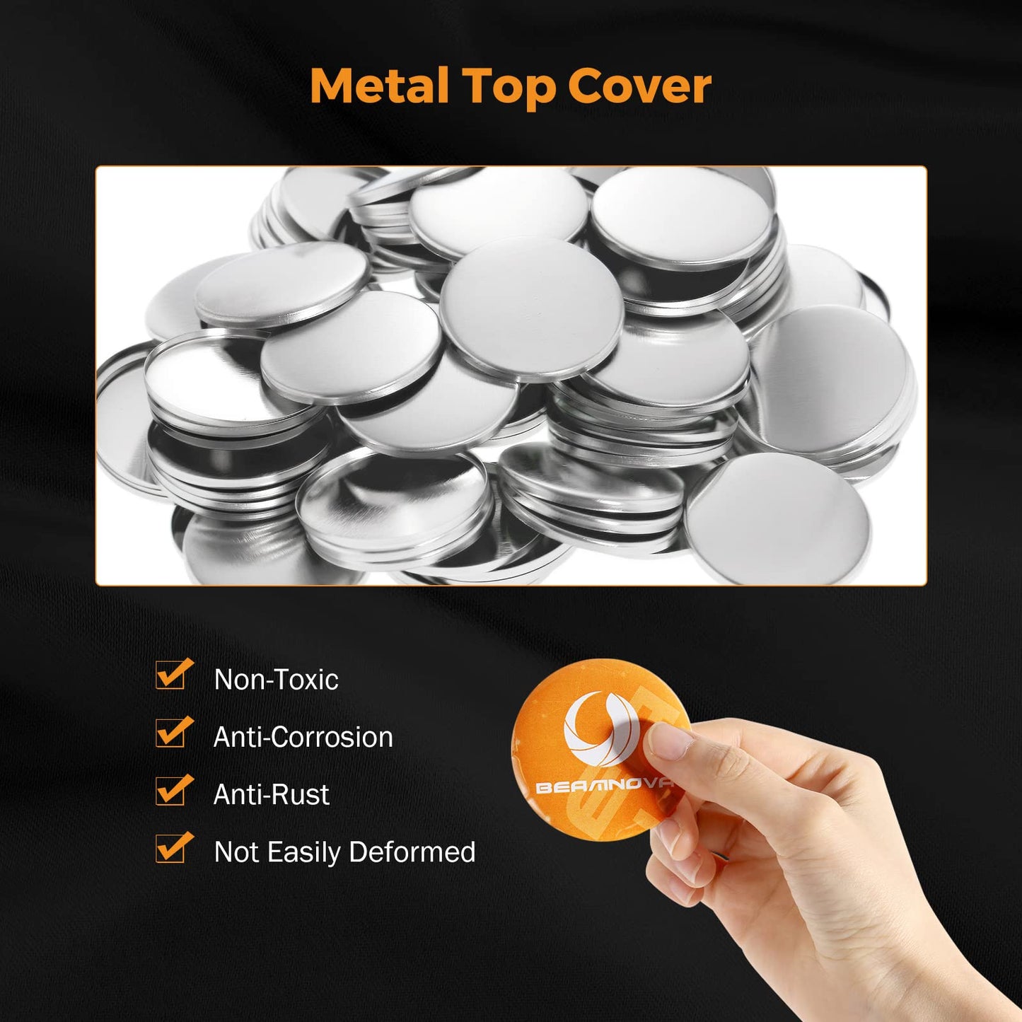 BEAMNOVA 100 Sets of Metal Button Parts Supplies Fridge Magnet 32mm / 1.26 in (Approx. 1-1/4 inch) for Button Maker Machine DIY Round Pin Maker, Supplies Only, Machine NOT Included
