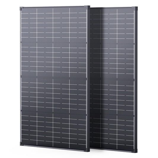 430W Anti-Shading Bifacial Solar Panel,Callsun 2PCS 215 Watt N-Type 16BB Monocrystalline PV Module, Over 25% High Efficiency,Ideal for 12V/24V System,RV,Marine,Power Station,Off-Grid
