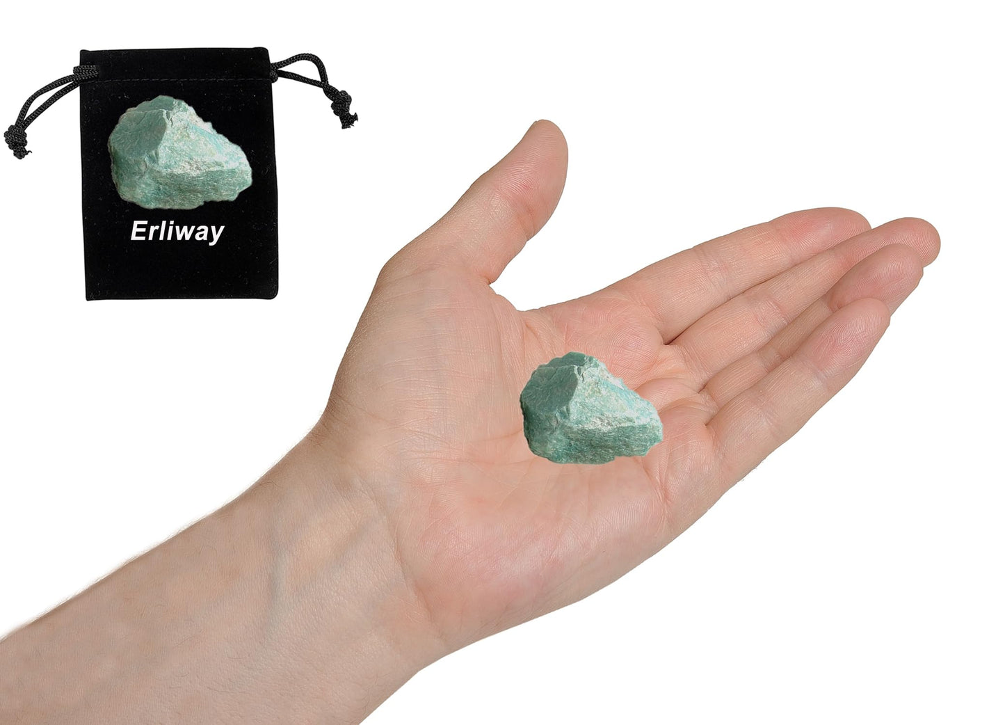 Amazonite Raw Crystals, Large 1.25-2.0" Healing Crystals Natural Rough Stones Crystal for Tumbling, Cabbing, Fountain Rocks, Decoration, Polishing, Wire Wrapping, Wicca & Reiki