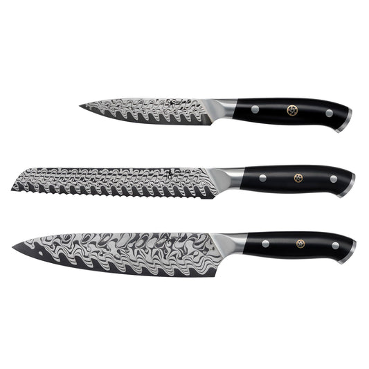 HENCKELS Compass Damascus 3-pc Starter Damascus Knife Set