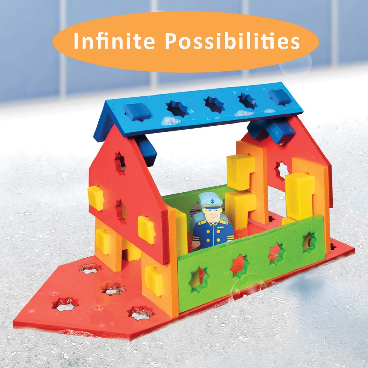 BathBlocks STEM Floating Construction Set Bath Construction Toys Bath Building Toys Bath Building Toys Bath Building Sets in Science Museums and Childrens Museums nationwide