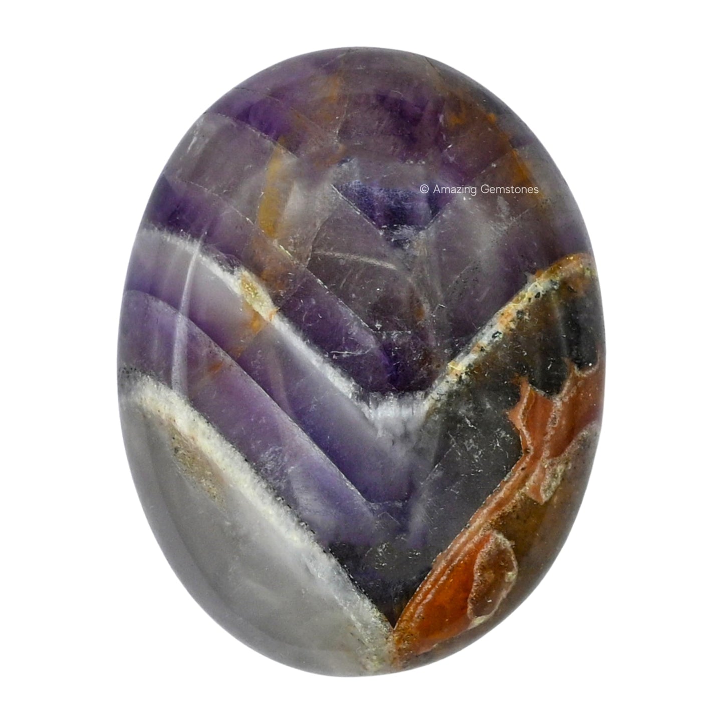 Amazing Gemstone Amethyst Chevron Crystals and Healing Stones - Large Palm Stone Crystals Piedra - Crystal for Good Luck, Positive Energy, Meditation - Unique Stocking Stuffers, Gifts for Women, Men