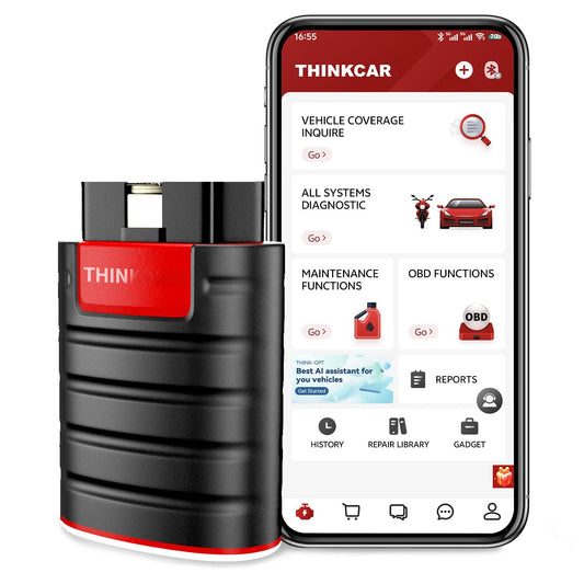 Thinkdiag OBD2 Scanner Bluetooth Full System Bidirectional Diagnostic Scan Tool OE Level Code Reader with ECU Function 15+ Reset Service FCA AutoAuth All Software 1 Year Update Fits for iOS & Android