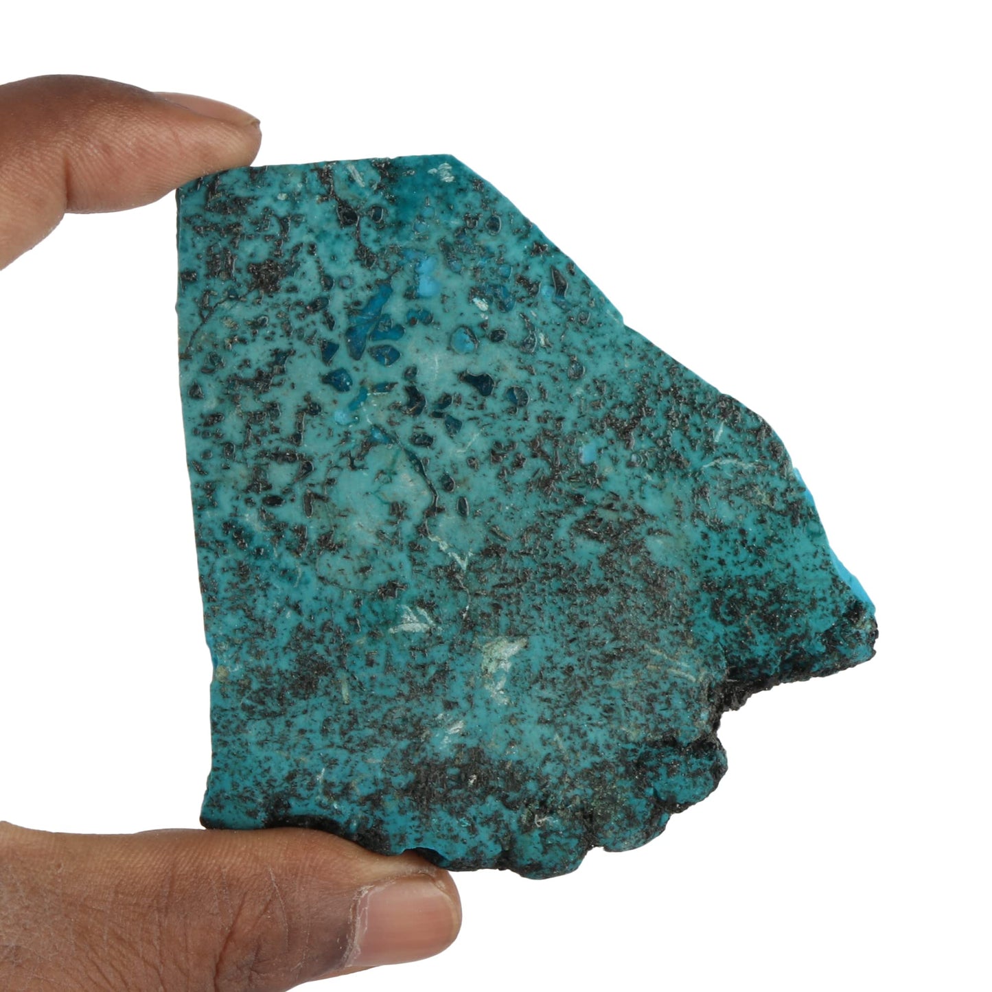 REAL-GEMS Gemstones For Jewelry Making 98.00 Carat Natural Blue Turquoise Slab Crystals and Stones Jewelry Making For Women And Men