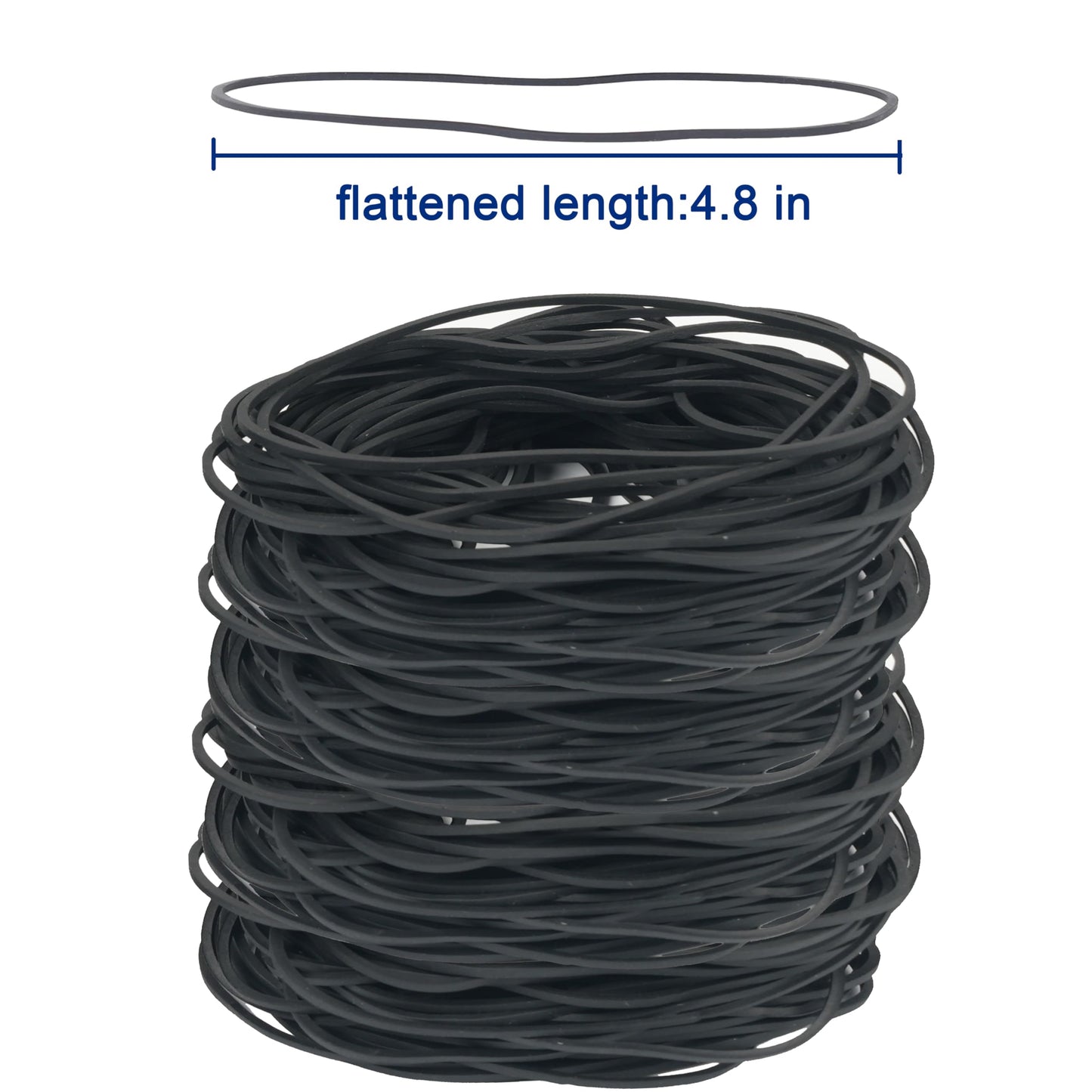 Rubber Bands for Balloon Arches 300pcs Black 4.8inch large heavy duty Stretchy Elastic Bands for Office Supplies Home Party Wedding Birthday Trash Cans File Folders