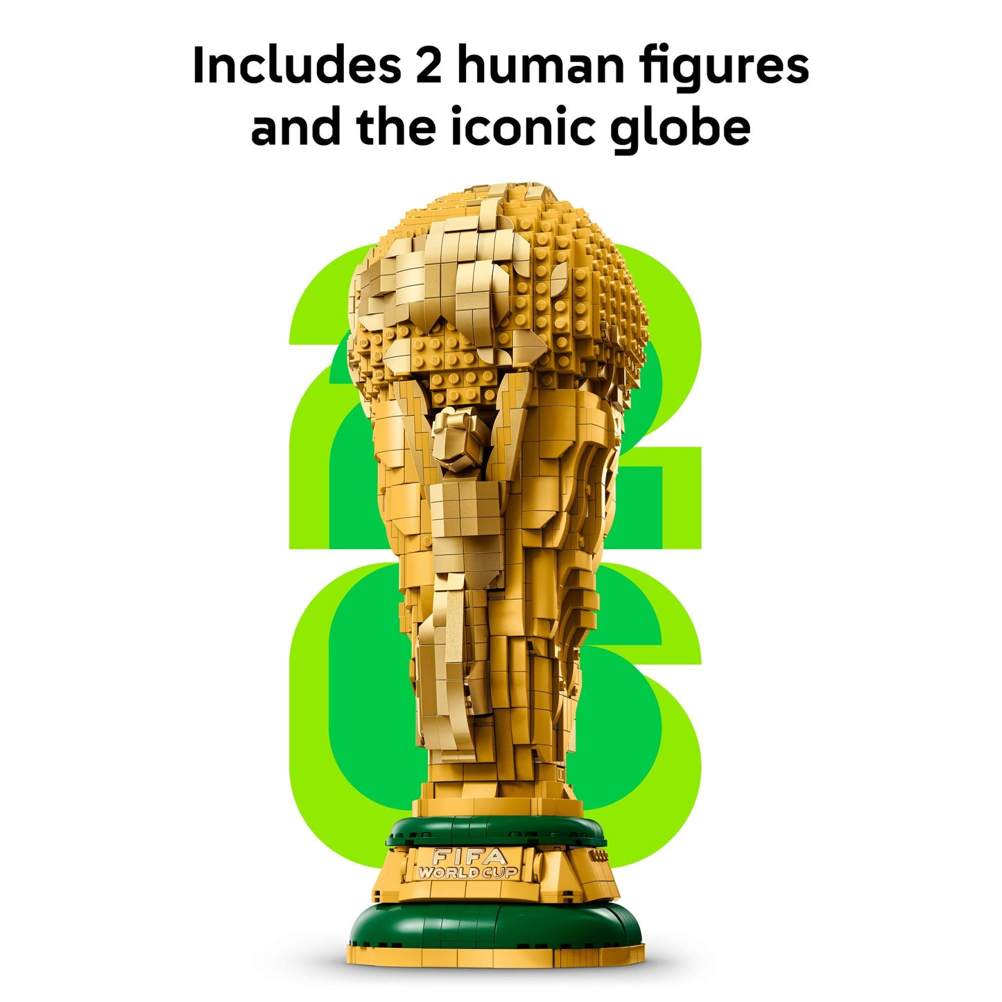 LEGO Editions FIFA World Cup Official Trophy Building Set - Kit for Display in Bedroom, Home Office, Book Shelf - Soccer Fans Collectible - W/World Cup 2026 Minifigure - Gift for Father's Day - 43020