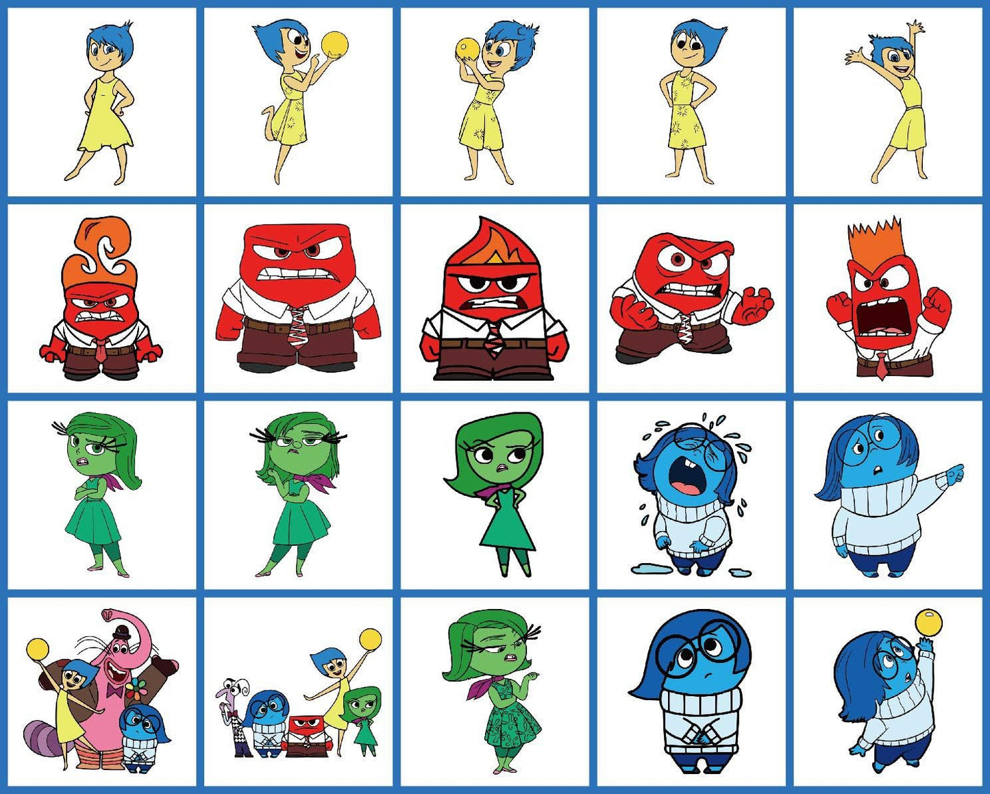 40Sheets Inside Out Temporary Tattoos for Kids, Birthday Party Favors, Cartoon Inside Out Decoration Sticker Gifts for Girl Boys Home Activity Class Prizes Carnival Christmas Rewards