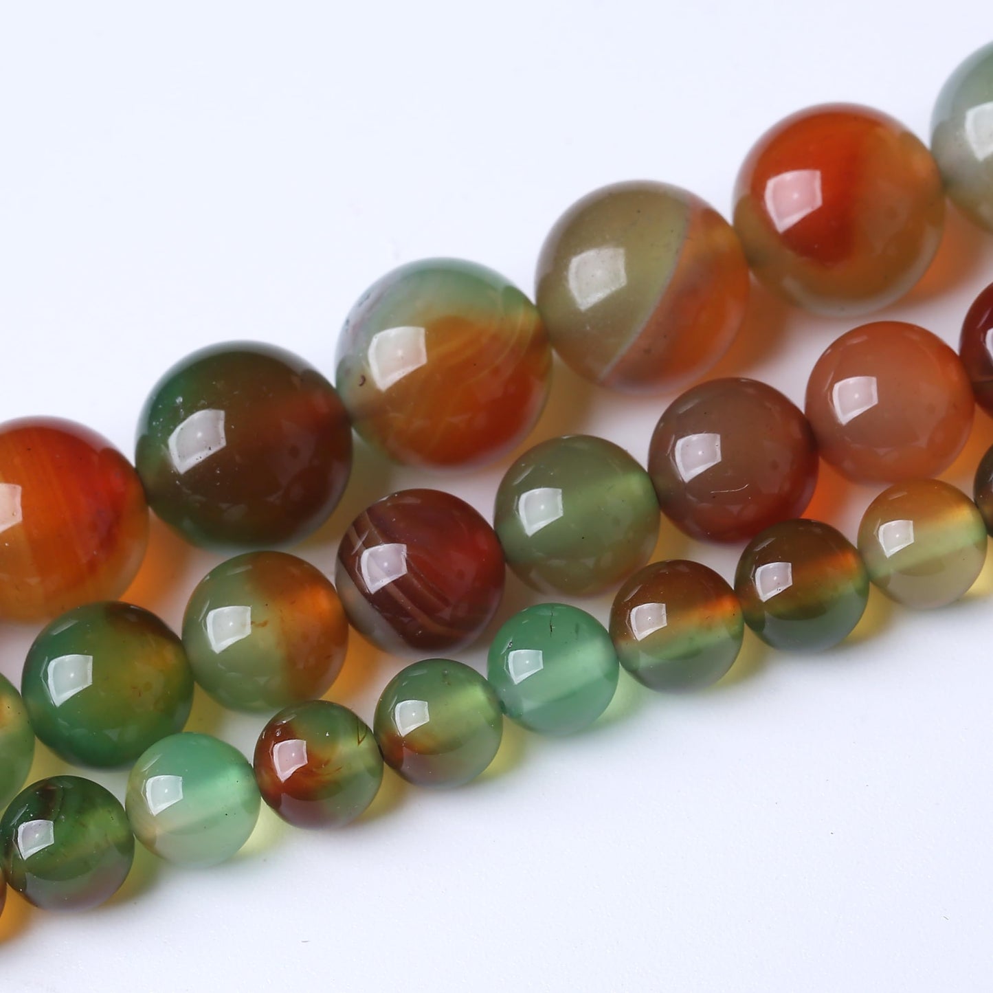 Natural Peacock Agate Stone Gemstone Round Crystal Energy Jade Beads for Jewelry Making DIY Bracelet Necklace - 1 Strand 15.5inch 35PCS 10MM