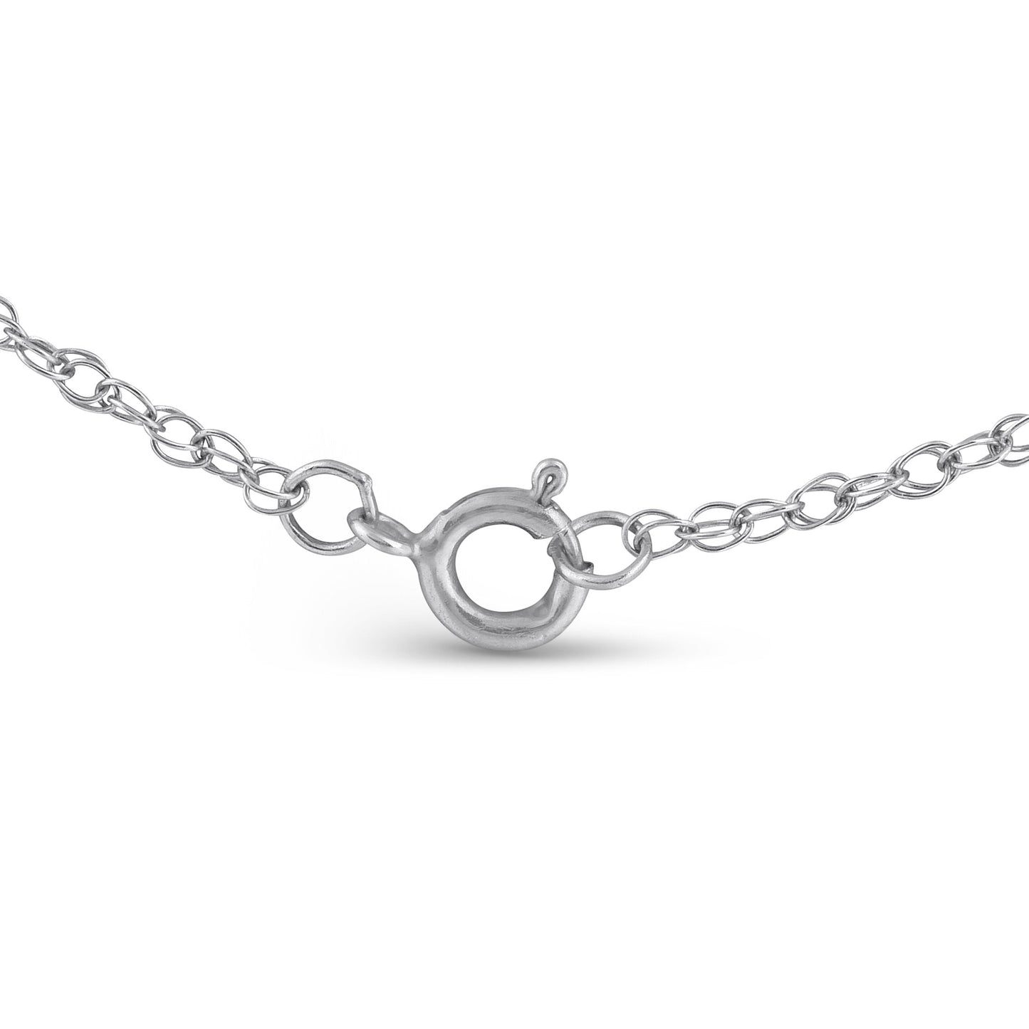 P3 POMPEII3 Pompeii 1/2Ct TW Diamond Solitaire Necklace Studs Set 14K White Gold Lab Grown (G-H,VS2-SI1)