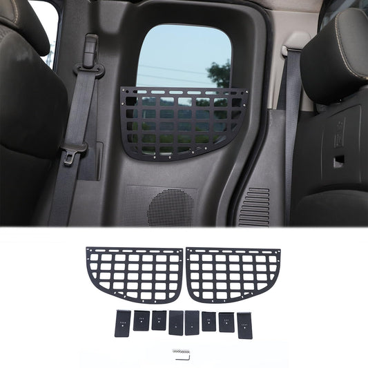 Rear Window Pockets Molle Storage Panel Compatible with Nissan Frontier 2009-2017, Trunk Modular Panel Organizer Basket Holder Carrier Car Interior Accessories(Only Fit for Rear Half Door Version)