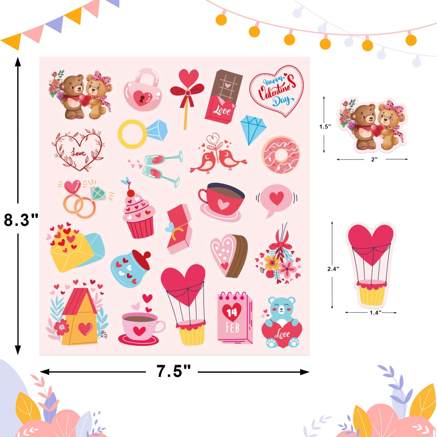 Treasure Cove Holiday Stickers Assortment Seasonal Sticker Sheets for Kids Crafts Halloween Thanksgiving Christmas Birthday Party Decorations Supplies 16 Sheets 400Pcs