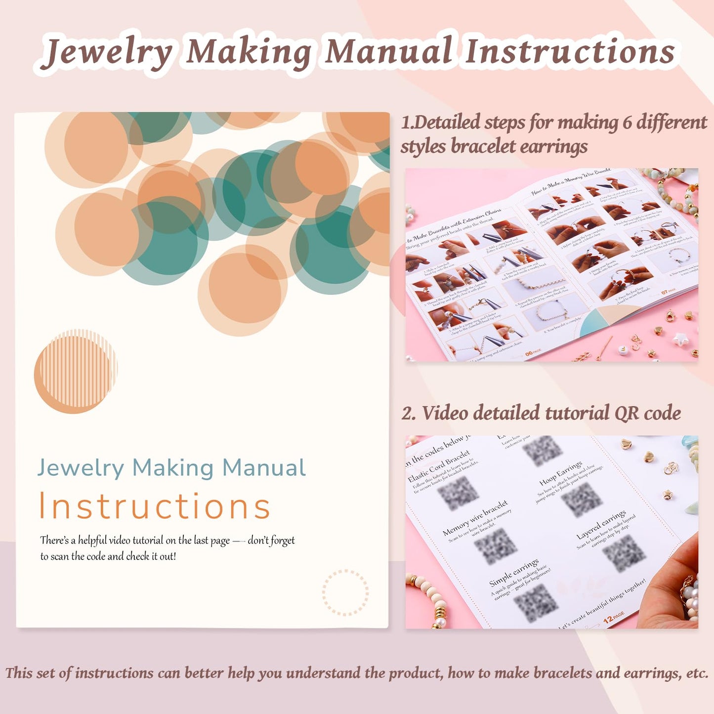 Wurosi 1927 PCS Jewelry Making Supplies Kit, Charm Bracelet Making Kit for Adults, Natural Stone Beads for Irregular Natural Stone, DIY Bracelet/Necklace/Earring/Rings