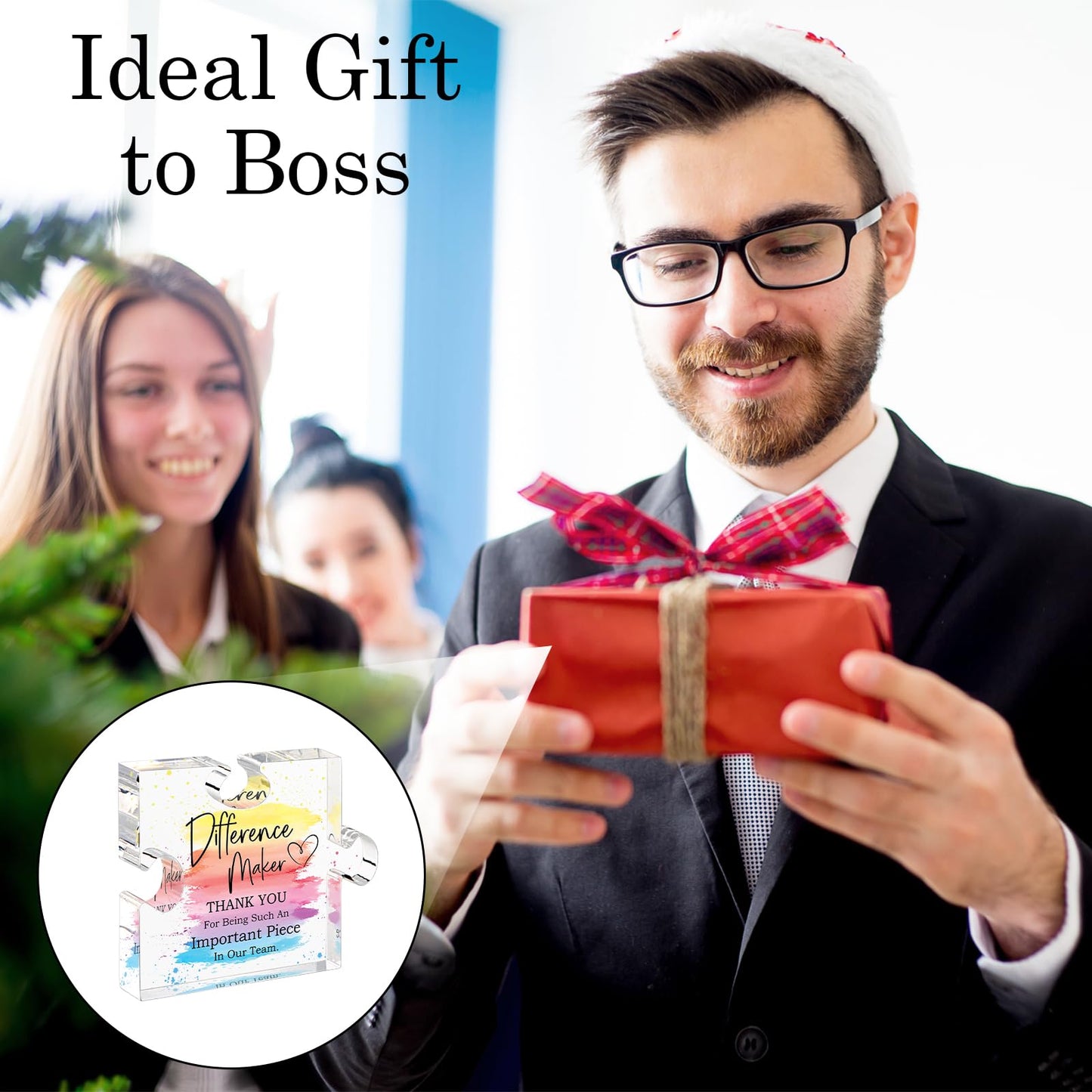 Difference Maker Gift Appreciation Gifts for Leader Boss Employee Coworker Teacher Staff Mentor Coach Manager Appreciation Thank You Gifts Coworker Gifts Office Gifts Retirement Gifts Acrylic Puzzle
