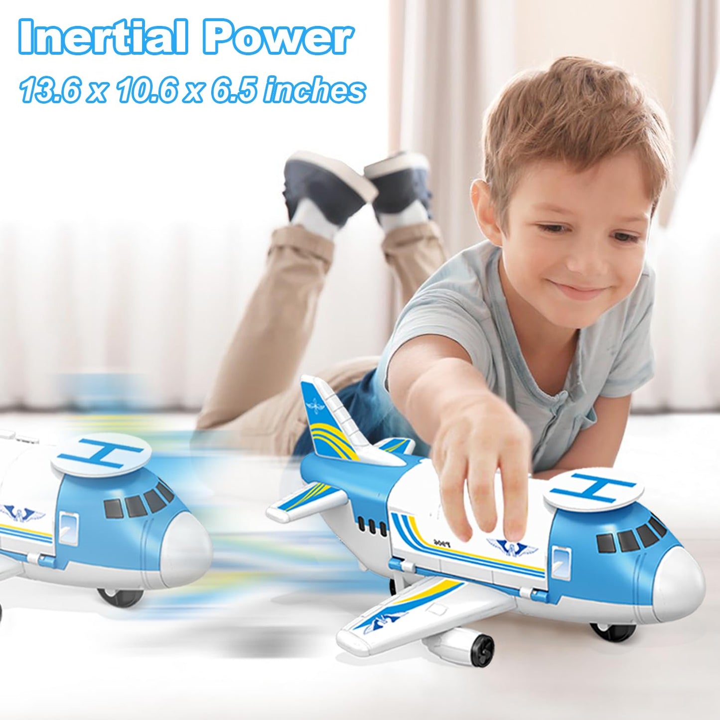 Airplane Toy, Airplane Toys for 3 Years Old, Airplane for Toddlers, Toys for 3+ Year Old Boys, Toy Airplane for Boys Age 4-7, 3+ 4 5, Aeroplane Toy, Plane Toy for Birthday, Chritmas Gift