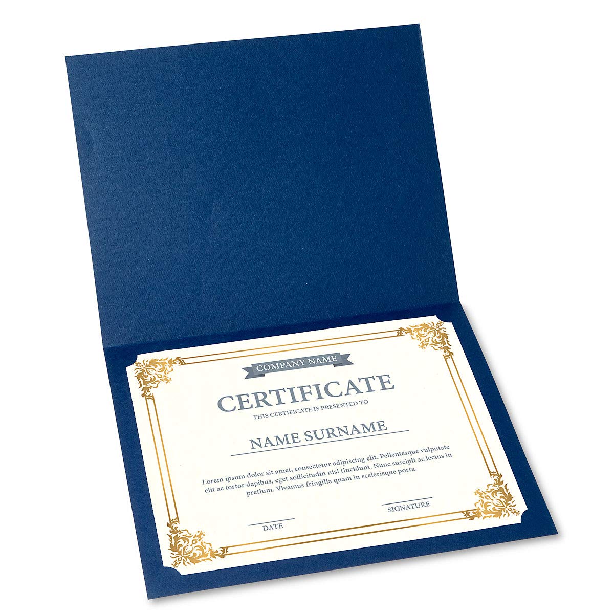Empire Gold & White Parchment Certificate Papers - Pack of 25, NOT FOIL Laser & Inkjet Printer Compatible, for Office, Business Awards, Graduation, School Diplomas, 8-1/2" x 11" on 60 lb. Text Stock