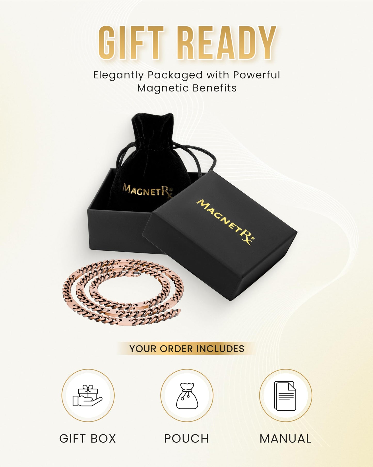 MagnetRX Copper Magnetic Necklace - Effective Necklace for Men and Women - 99.9% Pure Copper Chain with Magnets (20.0 Inches)