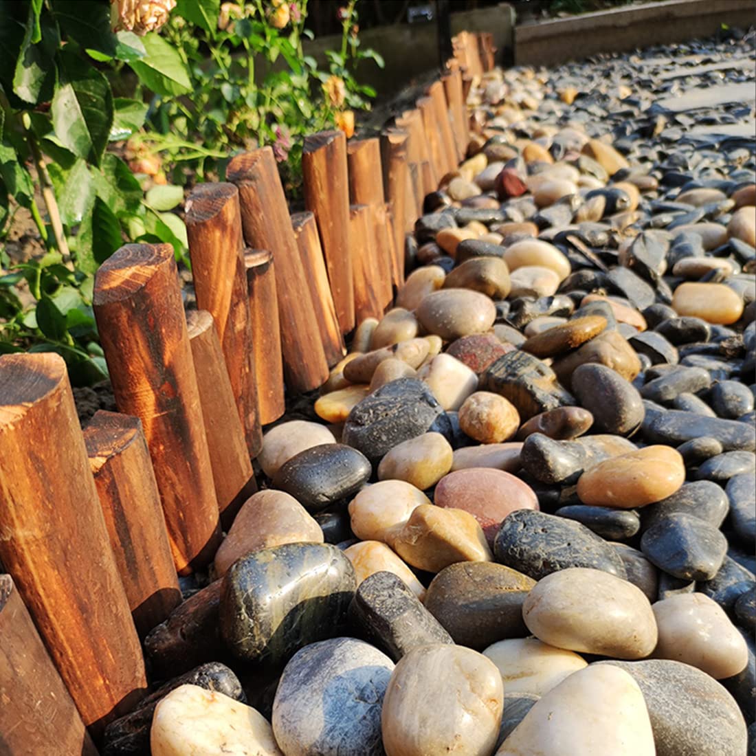 YISZM 20lbs White River Rocks, 1-2 Inch Natural Pebbles for Indoor Plants, High Polished Decorative Stones Vase Filler Fish Tank Aquariums Landscaping Garden Outdoor and Indoor DIY