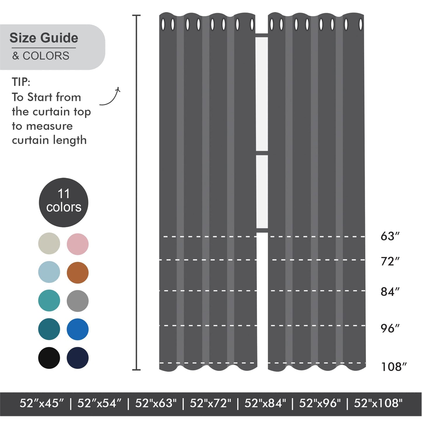 SMILE WEAVER Grey Blackout Curtains for Living Room 63 Inch Long 2 Panels,Room Darkening Curtain-Star Print Design Noise Reducing Thermal Insulated Light Blocking Bedroom Window Drapes