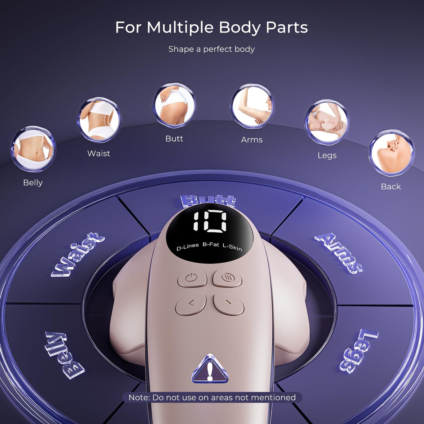 Oranmagic Professional Electric Body Massager Machine- Upgraded Portable Skin Tightening Massager with Heating for Belly, Waist, Arms, Buttocks, Legs, Wireless & Lightweight