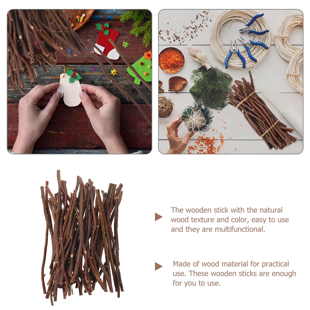 HOMSFOU 50Pcs Wood Log Sticks DIY Dried Wood Sticks 30cm Craft s Natural Twigs s for Crafting Card Making Embellishments Photo Props