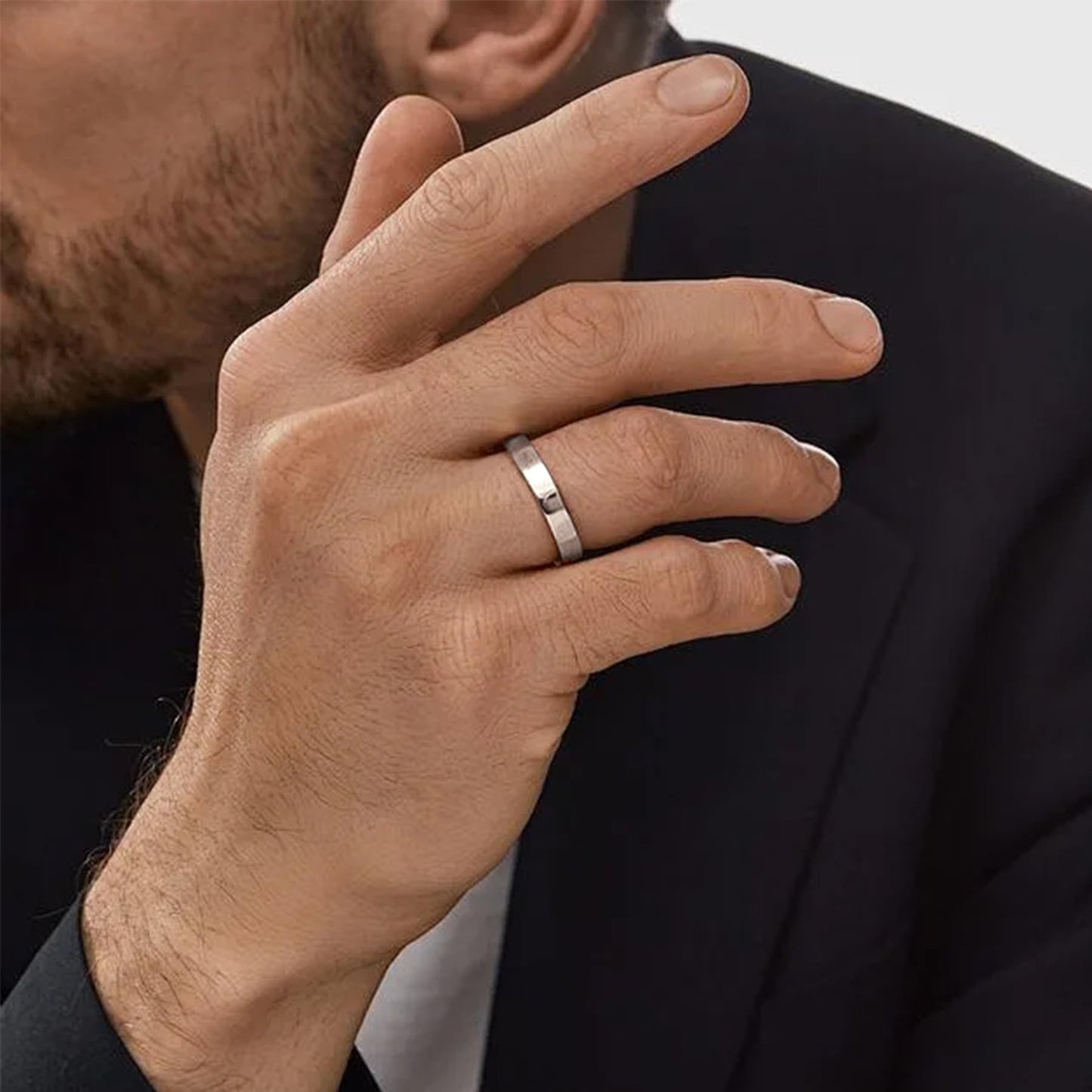 STARCHENIE Solid 925 Sterling Silver 4mm Wedding Band Ring, Comfort Fit High Polish, for Men and Women (Size 10)