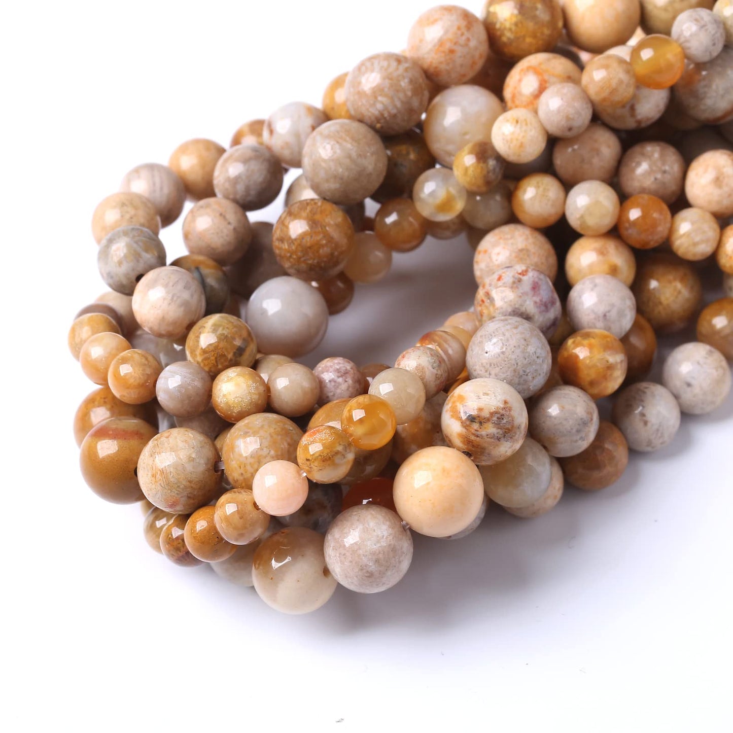 60PCS 6MM Natural Coral Jade Stone Beads Energy Healing Beads for DIY Jewelry Bracelet Necklace Making for Jewelry Making15Inch