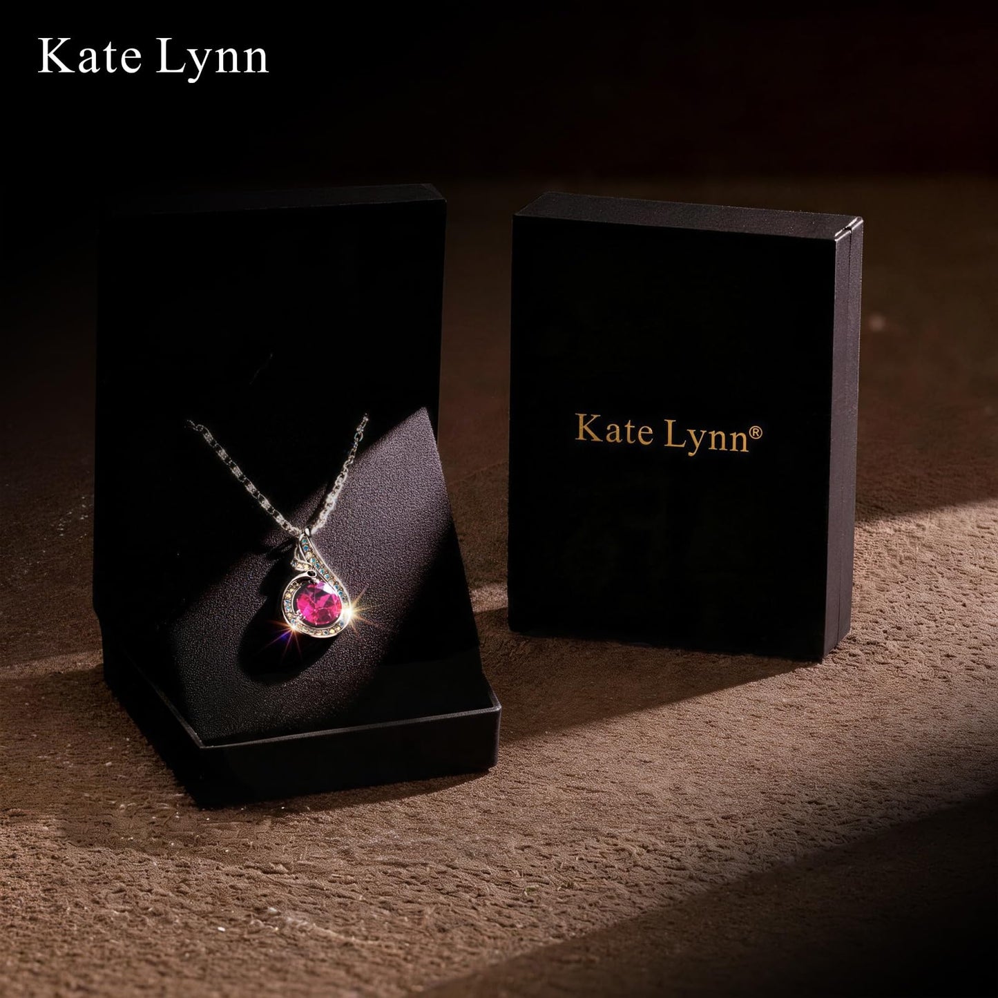 Kate Lynn Phoenix Birthstone Necklaces for Women Pendant Necklace Crystal Jewelry, Birthday Gifts for Women Wife Girlfriend Mothers Day Gift for Mom Daughter Unique Lady Christmas Jewelry Gift for Her, October Birthstone Necklace