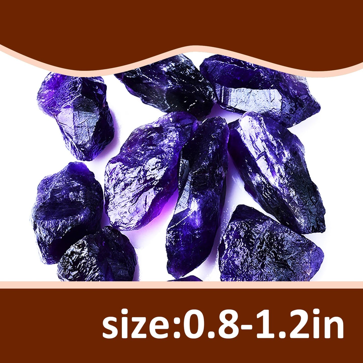 Raw Crystals, Large 1.2-2.0" Healing Crystal Natural Rough Stones for Intuition,Chakra,Meditation,Decoration,Polishing,Energy Work (Dark Amethyst, 3.5oz-0.8-1.2"raw Crystals)