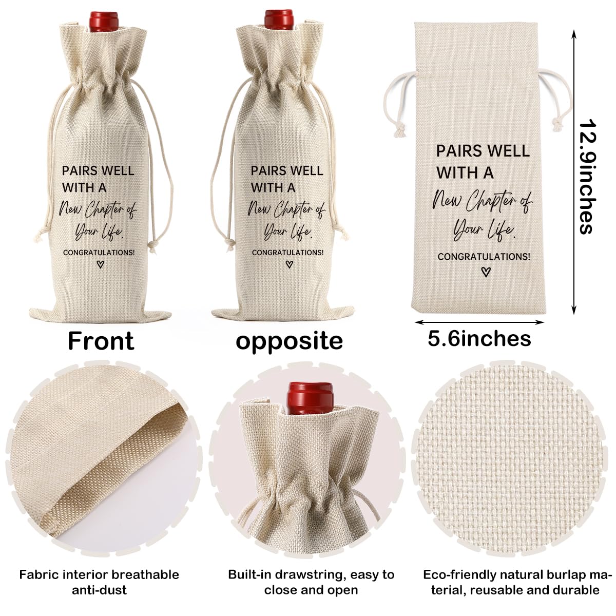New Chapter Wine Bag Glass Set Farewell Gifts for coworkers Going Away Gift for Friends New Beginning New Business Owner Gifts New Job Gifts for Coworker Boss Graduation Gifts 2025