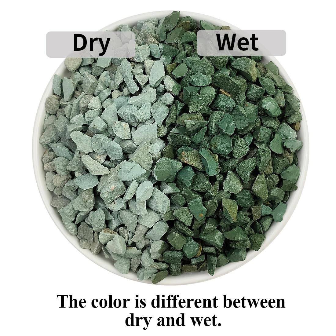 YISZM Succulents and Cactus Green Zeolite Rocks, Decorative Stones Pebbles for Indoor Plants, Bonsai, Fairy Gardening, Terrarium, 5lb