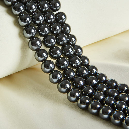 35pcs 10mm Natural Black Hematite Beads Gemstone Beads Round Loose Beads for Jewelry Making