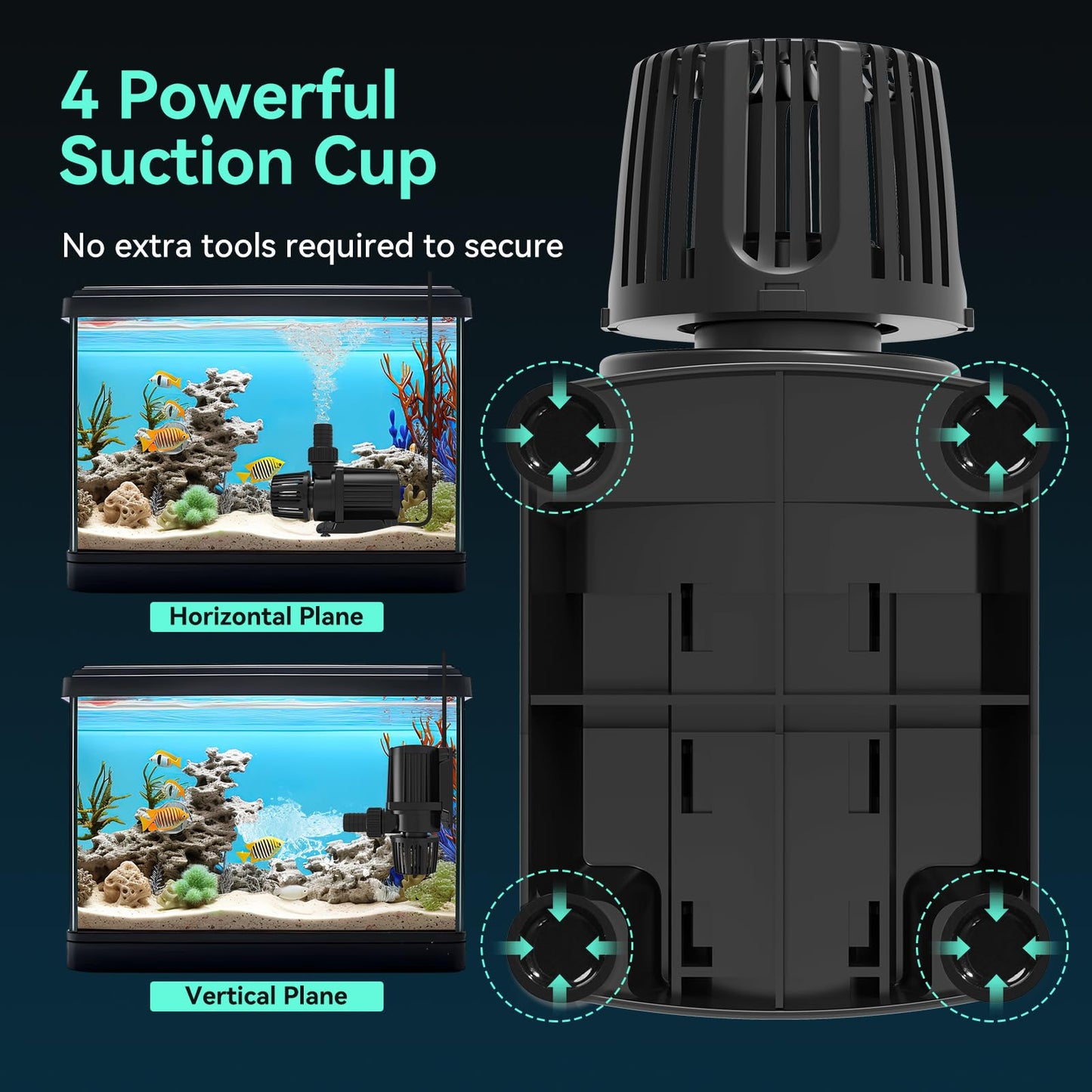 1587 GPH Submersible Water Pump, 55W Pond Pump with 16.5FT. Lift Height for Koi Pond Pool, Waterfall, Fish Tank, Aquarium, Statuary, Hydroponic, Ultra Quiet, Barrier Bag & 16.5FT Power Cord