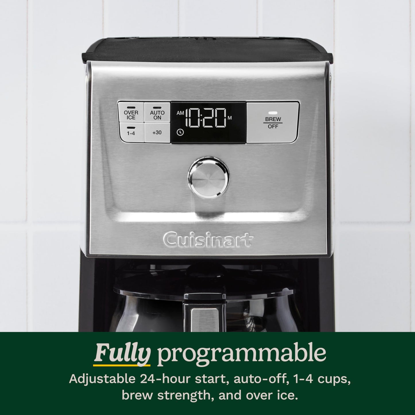 Cuisinart Coffee Maker, 14-Cup PerfecTemp Programmable Coffee Machine Glass Carafe with 1-4 Cup Setting, Brew Strength Control, Brew Pause, and Over Ice Function, White, DCC-3500W