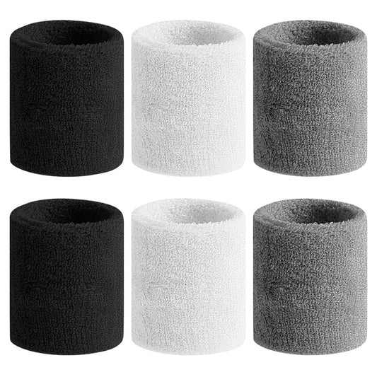 BEACE Sweatbands Sports Wristband for Men & Women - Moisture Wicking Athletic Cotton Terry Cloth Sweatband for Tennis, Basketball, Running, Gym, Working Out