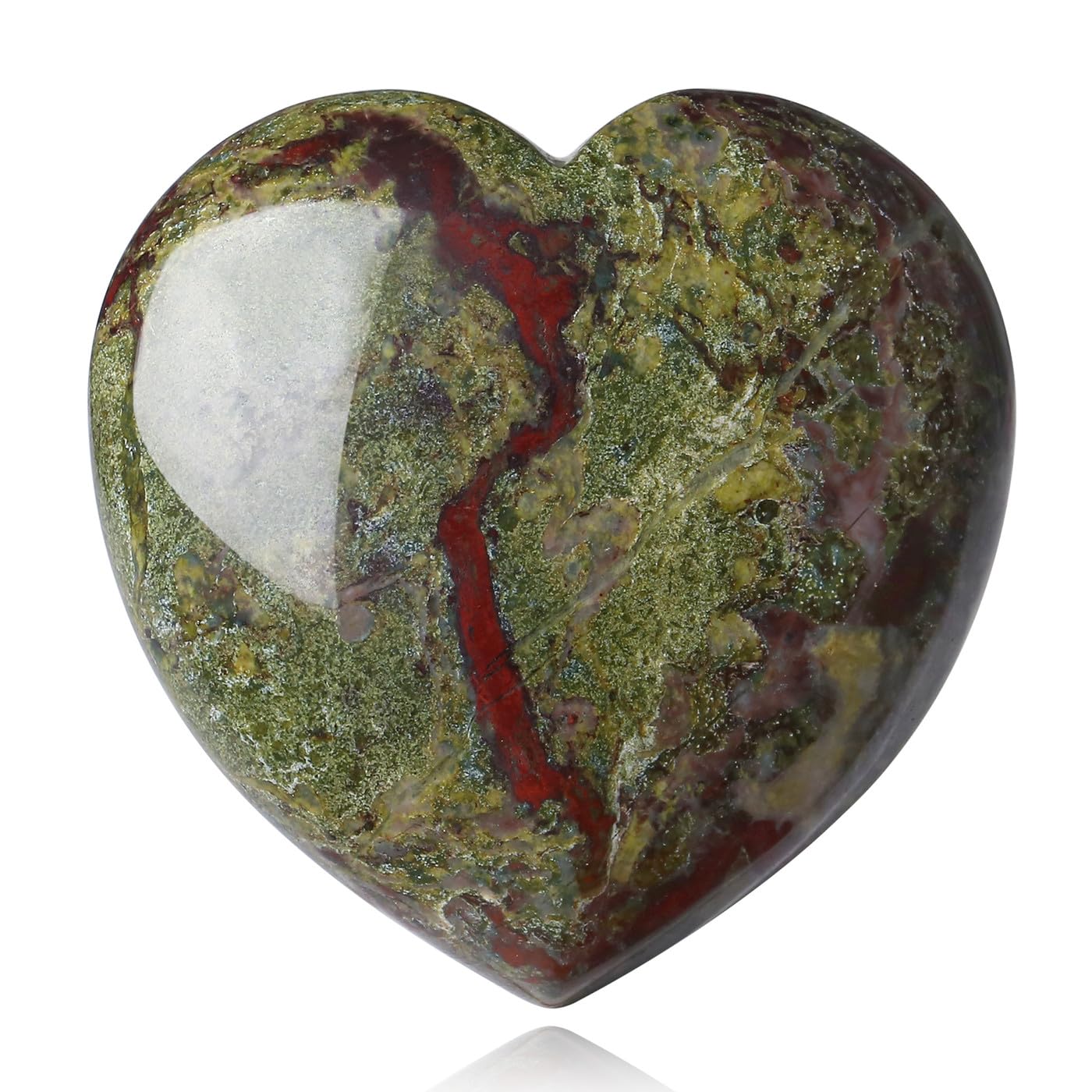 MAIBAOTA 60 mm Dragon Stone Crystals Large Heart Stone Healing Crystals Natural Crystal Heart Reiki Gemstone Polished Heart Shaped Rocks Meditation Mothers Day Crystal Gifts for Mom Her