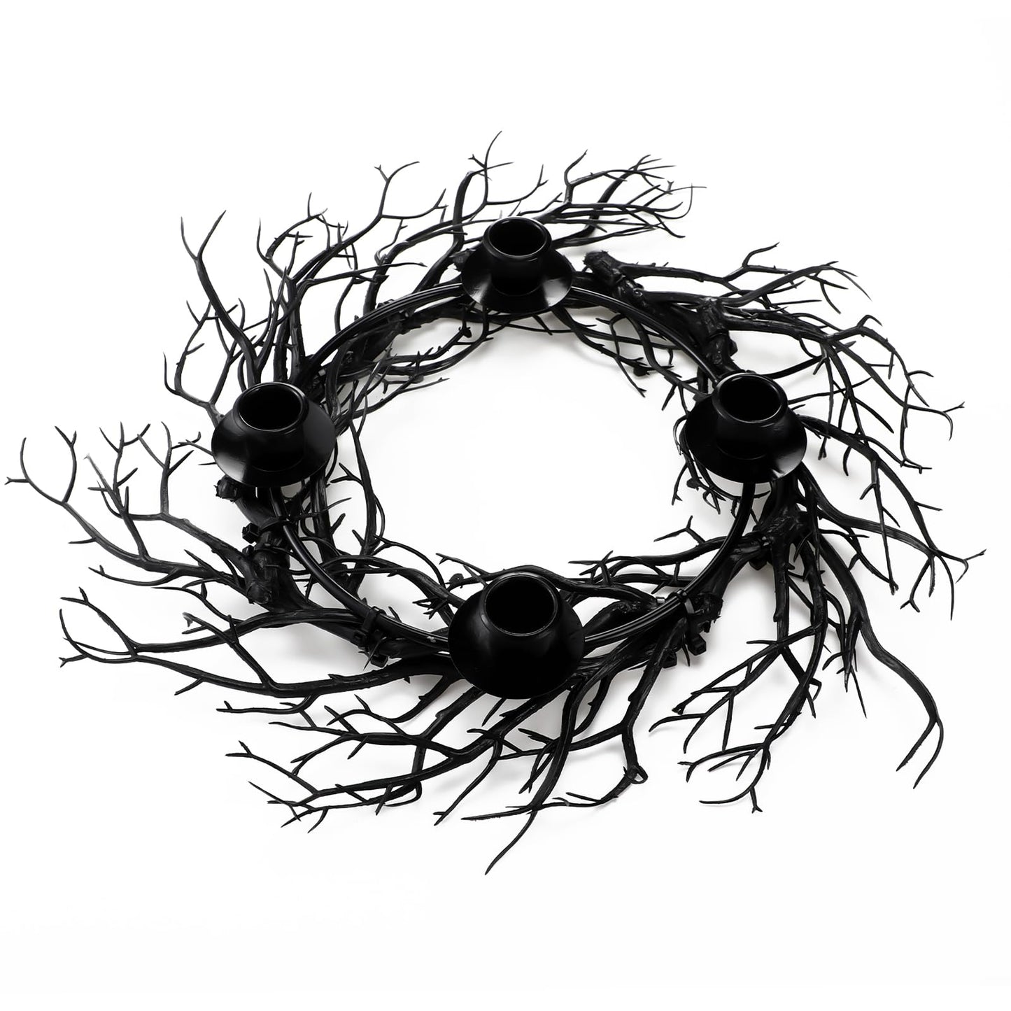 Beeveer Halloween Candle Holder 17 Inch Gothic Black Branches Candlestick Black Candelabra Spooky Halloween Candle Stick Holder for Desktop Dinner Party Wedding Table Centerpieces