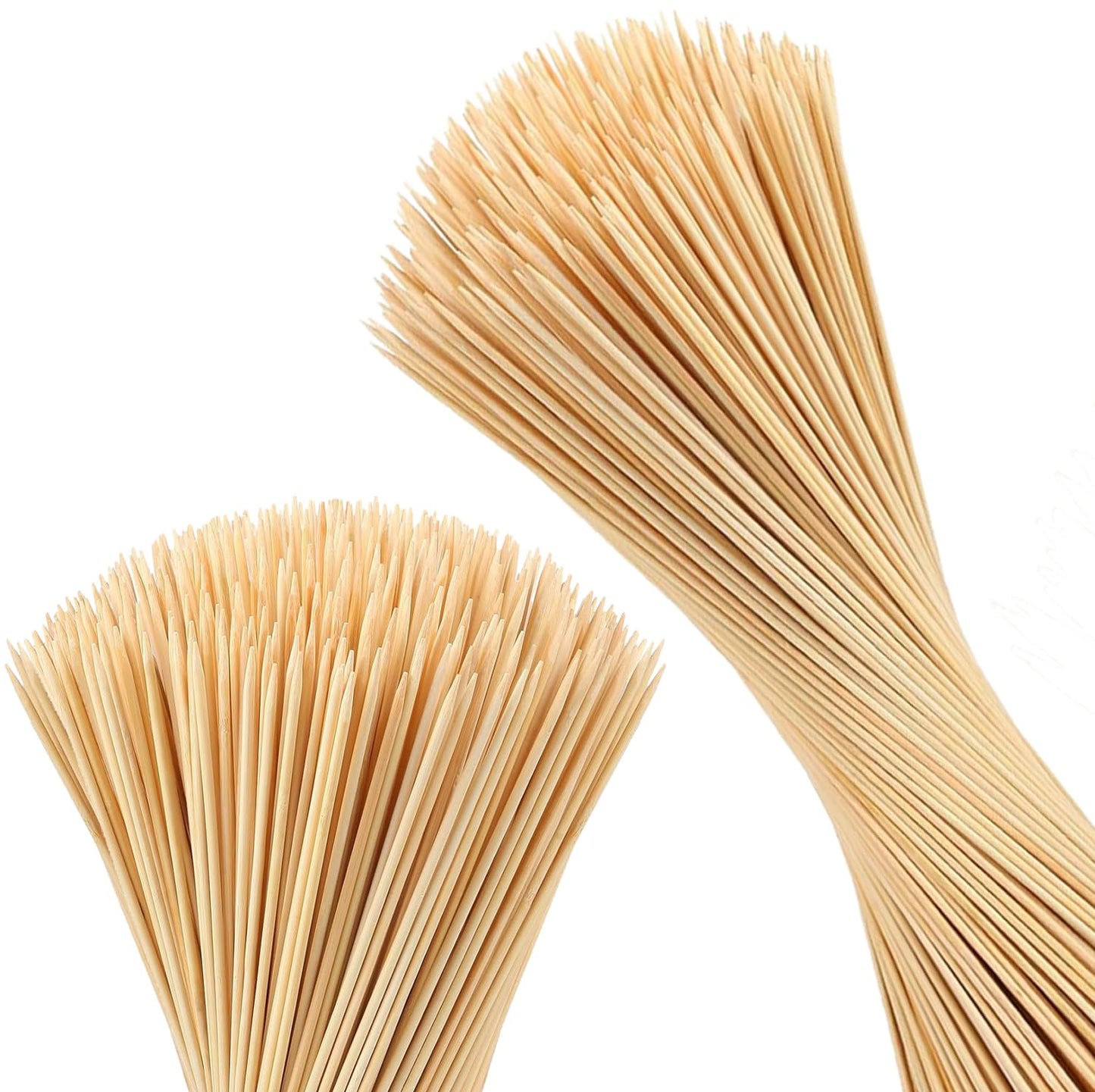 BETESINE 24 Inch Bamboo Marshmallow Roasting Sticks, 100 Pack 6.3mm Thick S’mores Sticks for Fire Pit, Campfire, BBQ, Hot Dogs & Camping, Natural Disposable Bamboo