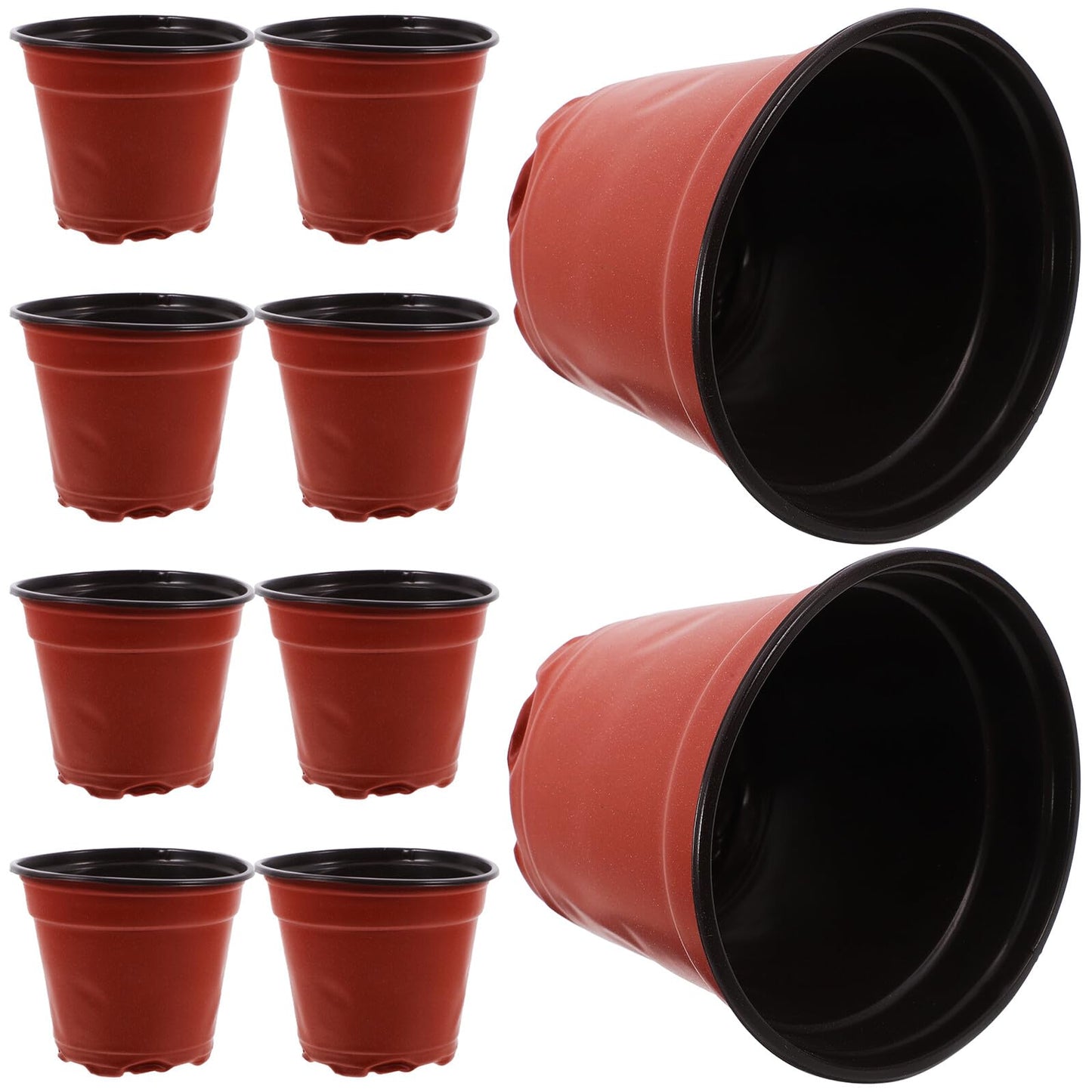 KESYOO 100pcs Plastic Nursery Cups for Plant Cultivation and Seedlings, Square Gardening Pots with Nutrient Support, Indoor and Outdoor Flower Growing Containers for Strawberry Cuttings