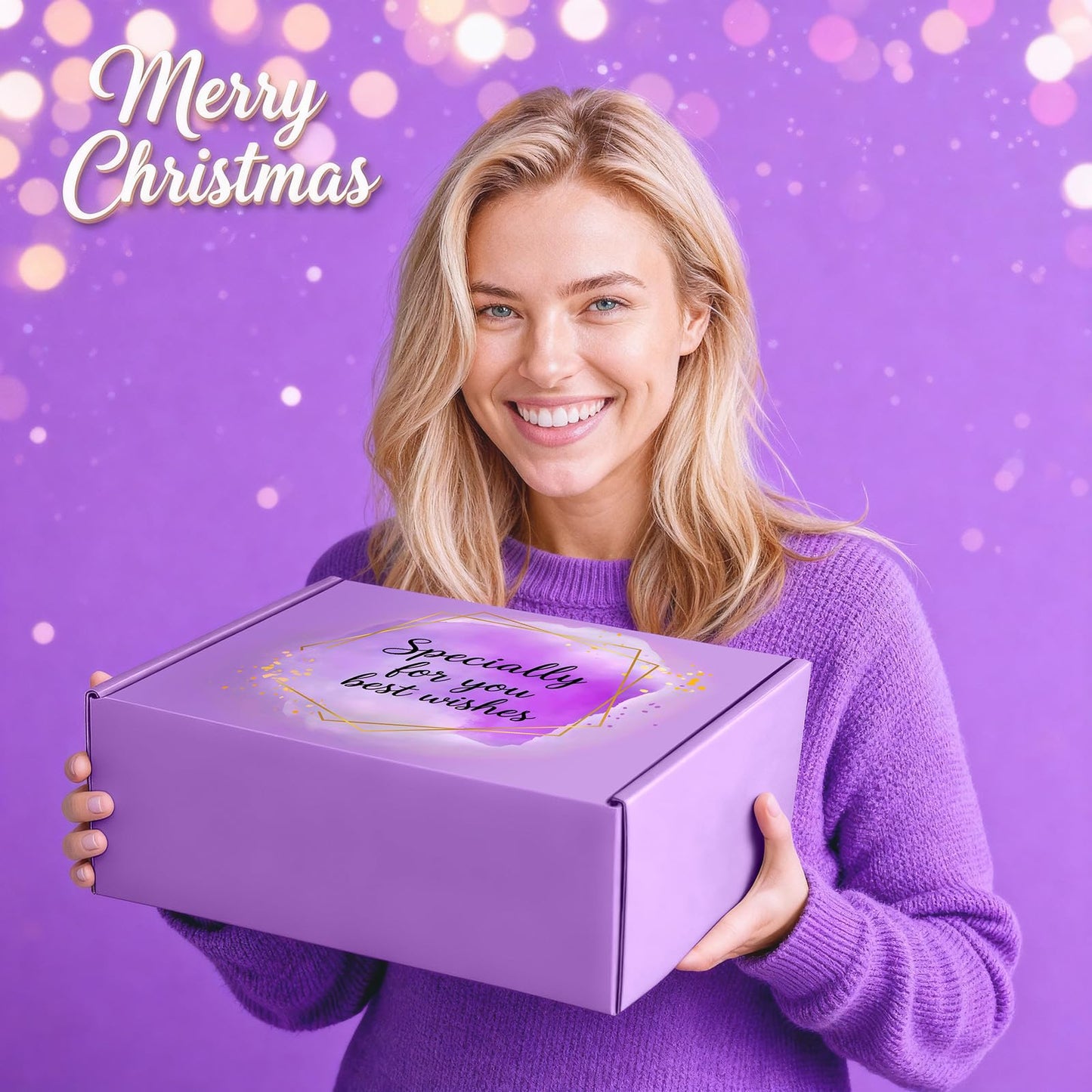 Birthday Gift for Women - Luxury Spa Self Care Kit for Her - Perfect Birthday Gifts for Wife Mom Girlfriend Sister - Relaxing Spa Experience with Blanket Candle Bath Bomb Tumbler - Purple Gift Box