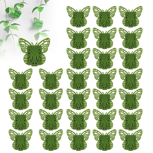 Plant Climbing Wall Fixture Clips, 2026 New Butterfly Leaf Shape Wall Plant Support Hook, Invisible Plant Support Clips Vine Traction Holders for Climbing Plants Indoor Outdoor (200 PCS, Butterfly)