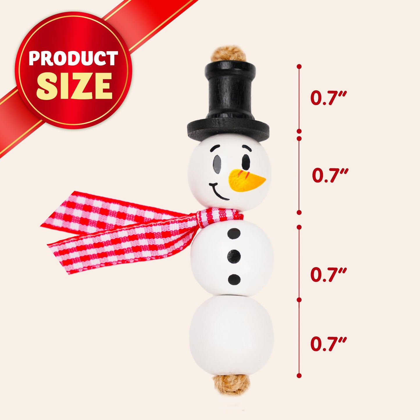 JOYIN 202 Pcs Christmas Wooden Beads Craft Kit, DIY Wood Bead Printed Ornaments Make Snowman, Santa Claus, Angel, Nutcracker, Tree for Christmas Hanging Decoration Holiday Xmas Art Activities for Kids
