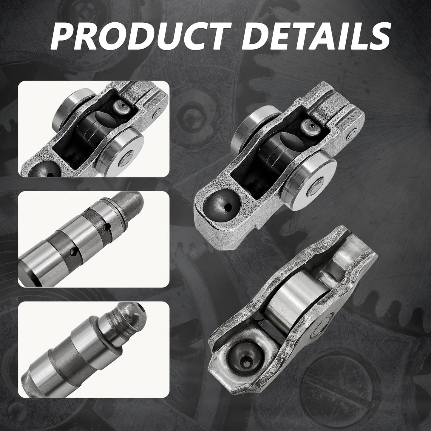 Raodelupe 24Pcs 3.6L Intake & Exhaust Lifters Rocker Arms for Dodge Durango For Jeep Grand Cherokee Wrangler For Chrysler Pacifica Voyager For Ram 1500 3.6L 2016-2024 5047896AD 68245463AA 5047979AA