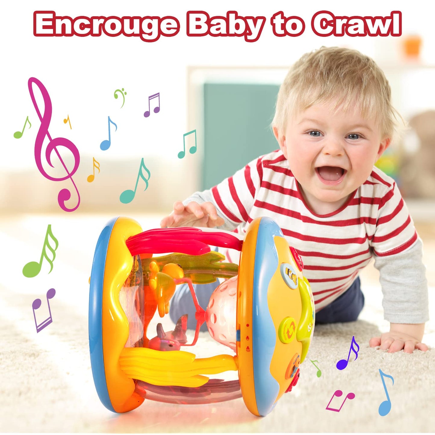 Baby Toys 6 to 12 Months Ocean Projector Baby Light Up Toys Musical Tummy Time Infant Toys 3-6 6-12 12-18 Months 6 7 8 9 Month One Year Old Birthday Gifts Boys Girls
