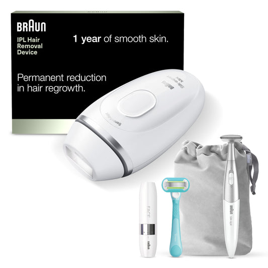 Braun IPL Mini, Silk·Expert Mini, IPL Hair Removal for Women and Men, Permanent Laser Hair Reduction At-Home, IPL1115