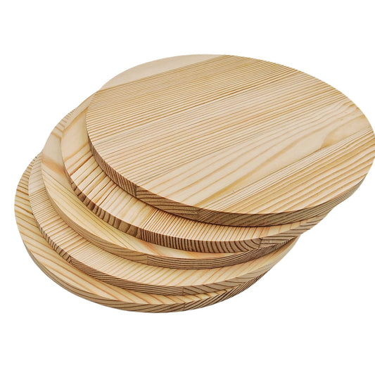 5PCS Pine Circle Plaque, 7.9x0.4in Blank Unfinished Round Wooden Circles Plaques for Craft Projects, Engraving, Wood Burning, Painting