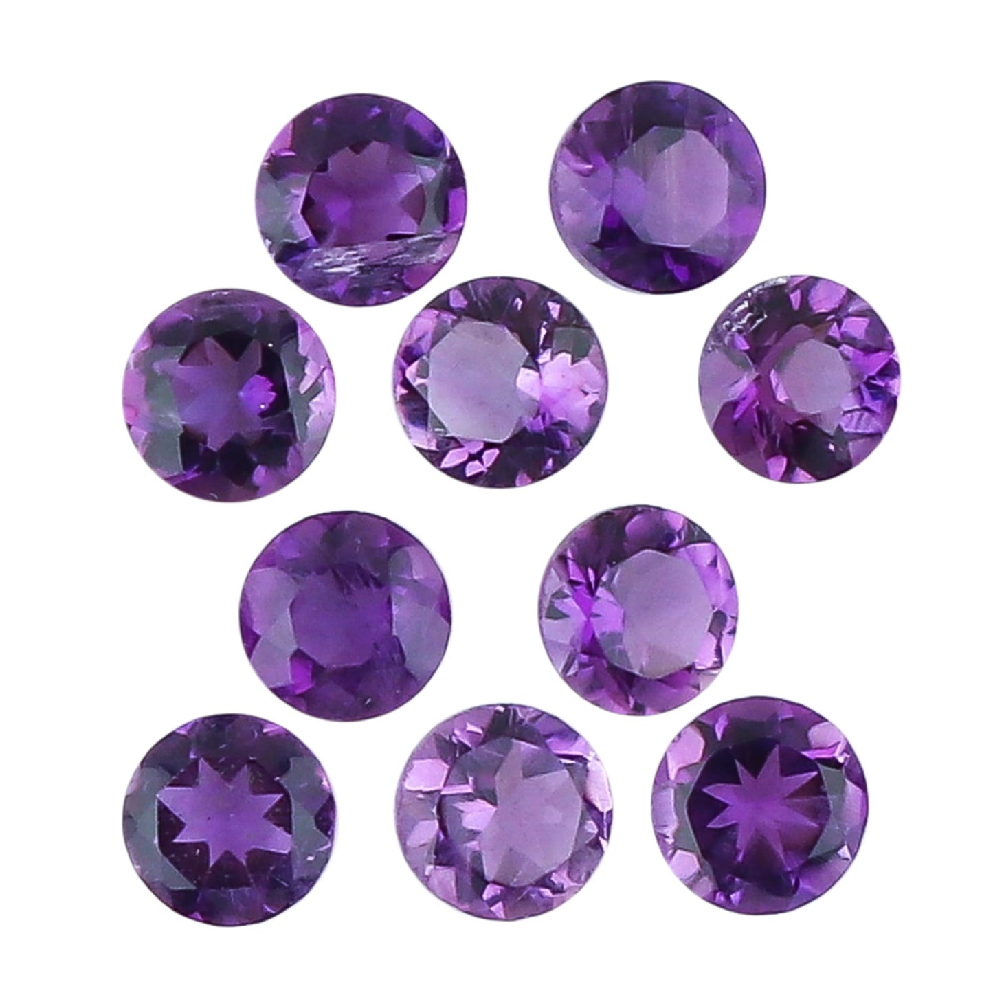 10 PCS,3x3 MM,YASHEE Natural Amethyst Gemstone, Brilliant Cut, Round Shape, Jewelry Making Supply, Chakra Energy Healing Polished Gemstone, Real Crystal Collection, Birthstone, Wholesale deal