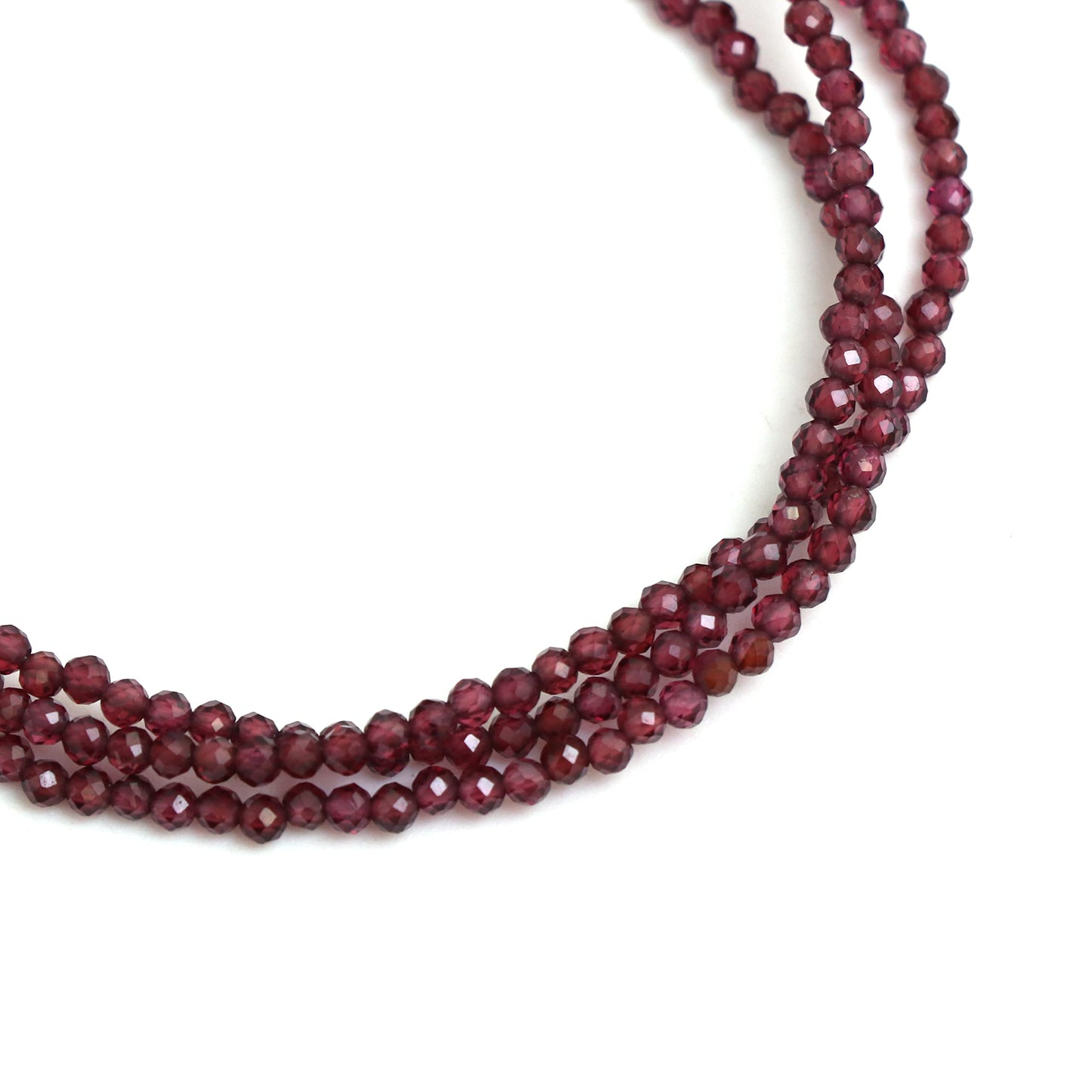 Gempires Real Red Garnet Beaded Bracelet Multi Strand Handmade Jewelry January Birthstone Gifts Hypoallergenic 8 Inch Gold Plated Lightweight Dainty Minimalist Bracelets Gifts for Her